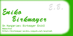 eniko birkmayer business card